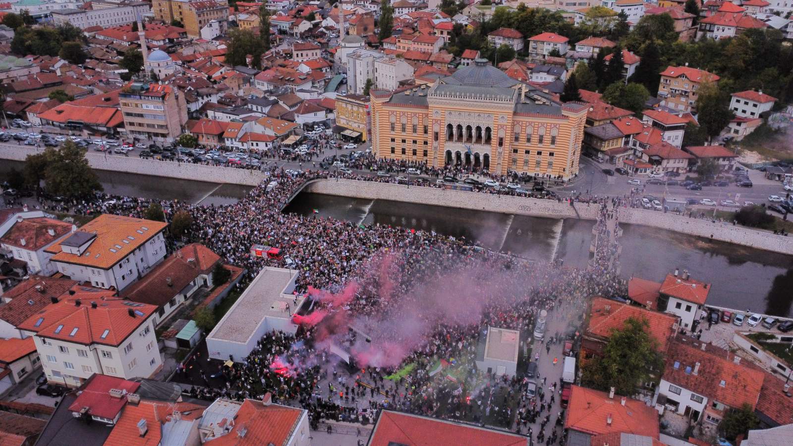 Foto Video Pogledajte skup podrške Palestini u Sarajevu iz zraka