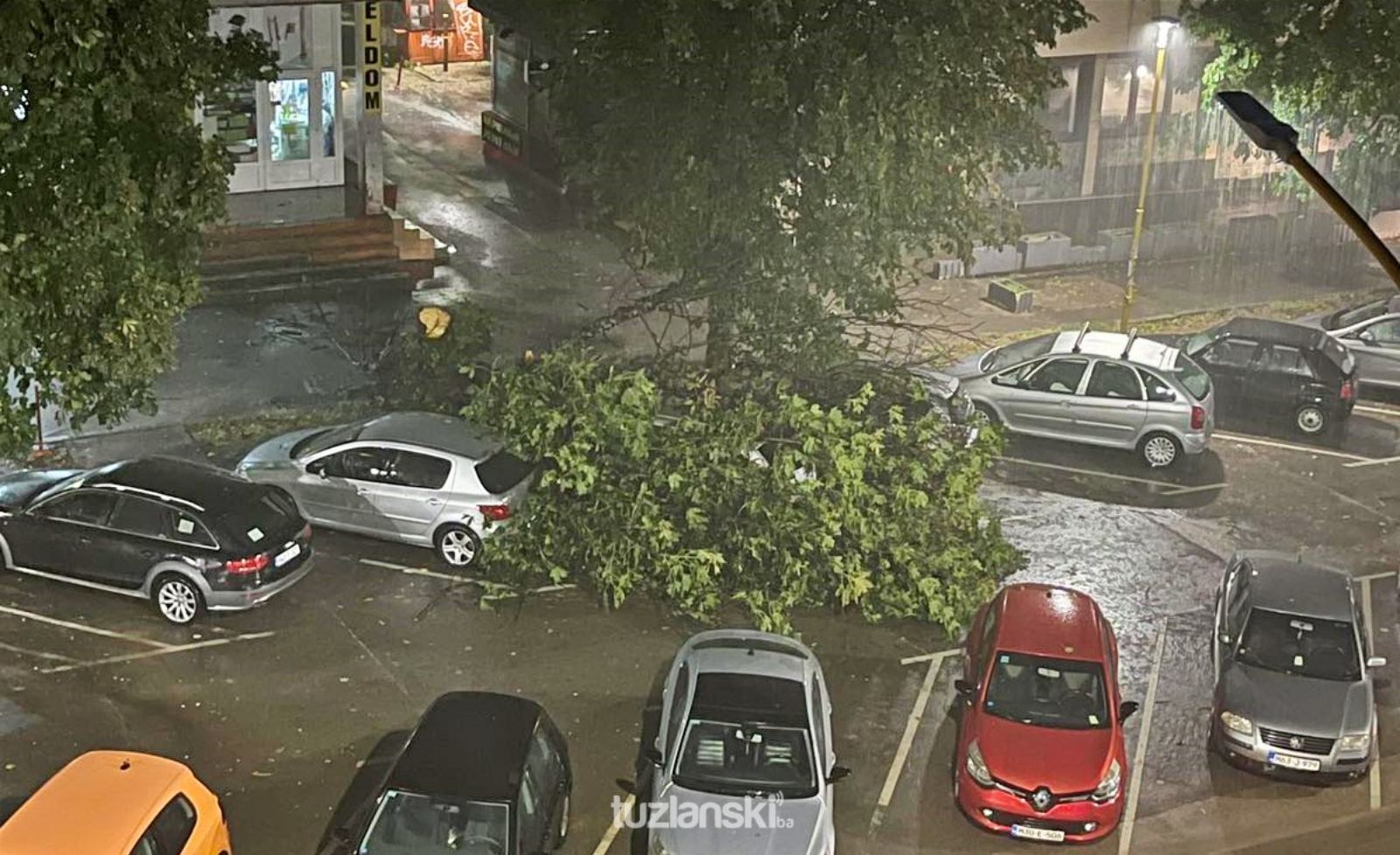 Jako Nevrijeme U Tuzli Stabla Padala Na Automobile