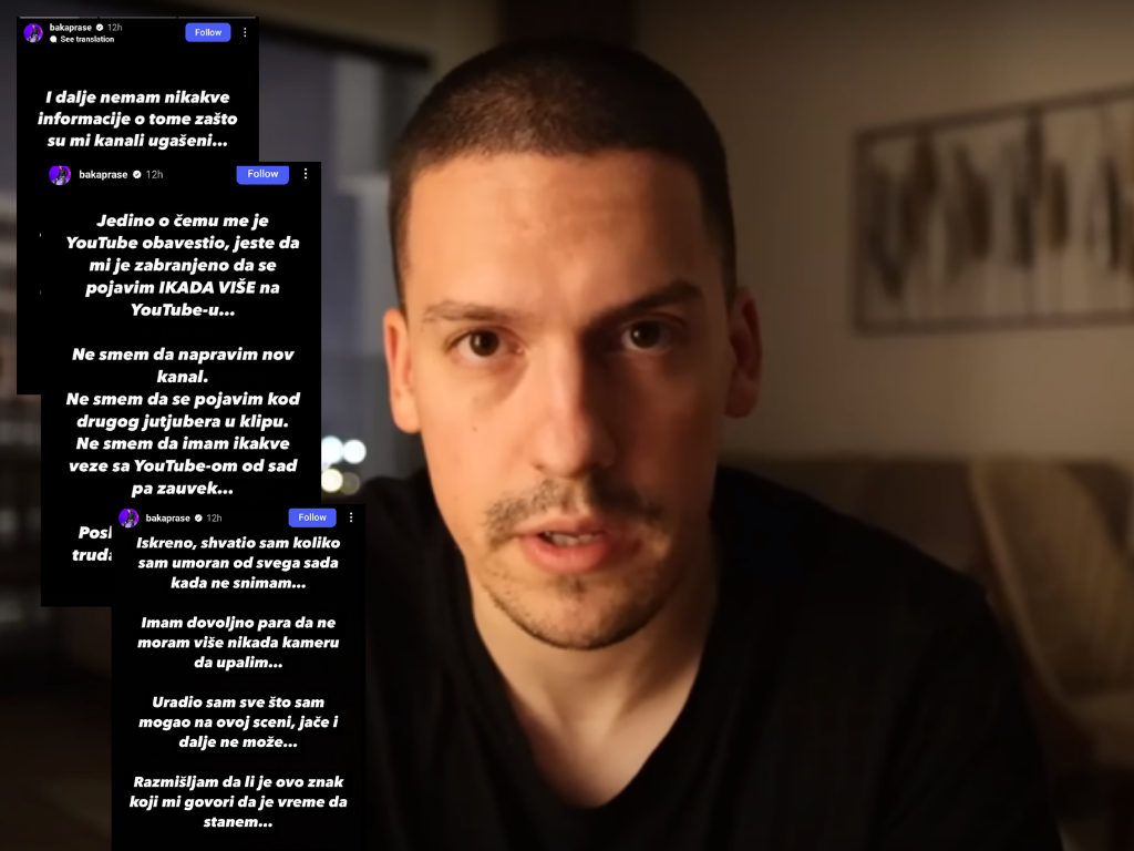 Baka Prase: Ne smijem da imam ikakve veze s YouTubeom od sad pa zauvijek