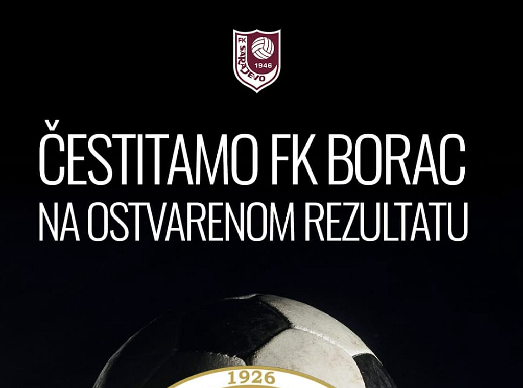 Borcu je prva čestitka stigla iz FK Sarajevo!