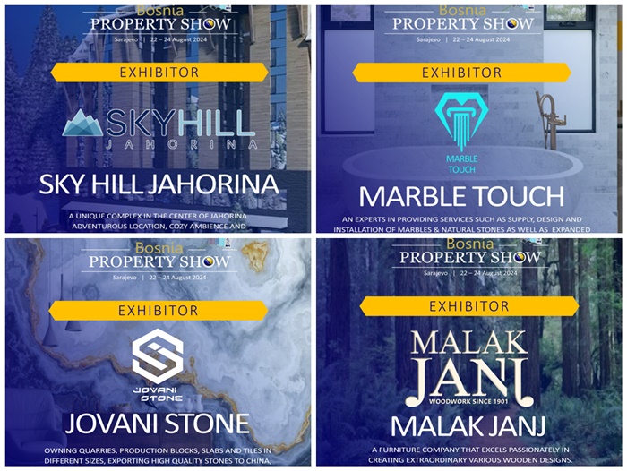 Bosnia Property Show: Izlažu Sky Hill Jahorina, Marble Touch, Jovani Stone, Malak Janj