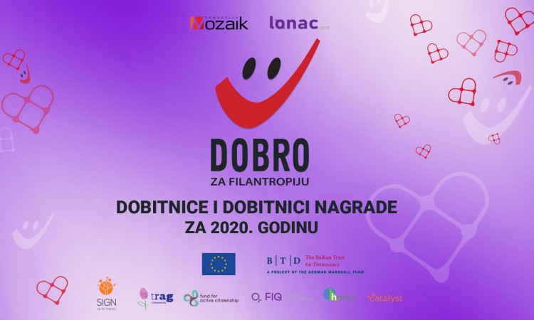 Dodijeljene nagrade 'Dobro' za filantropiju u 2020. godini