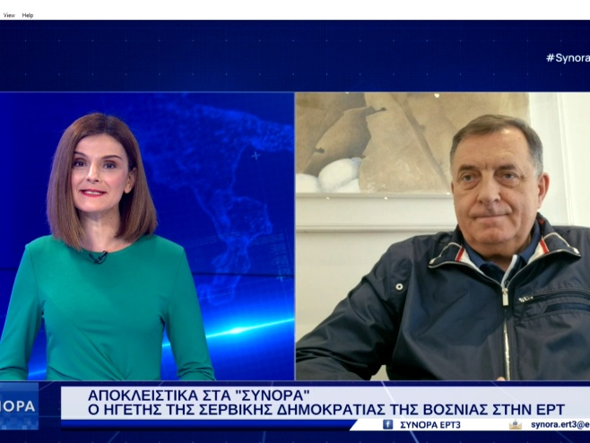 Dodik za grčku televiziju: Rezolucija o Srebrenici će dodatno 'poljuljati' odnose u BiH