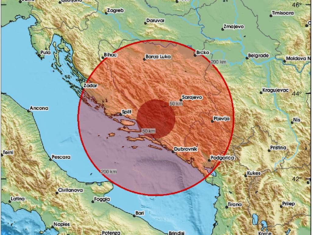 Dva potresa pogodila Hercegovinu, u razmaku od 10 minutu