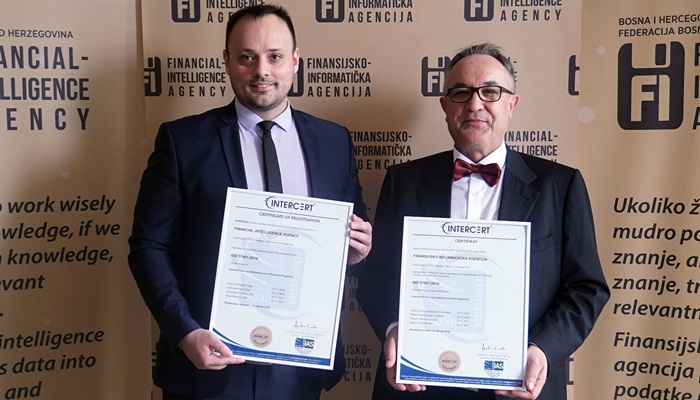 FIA - Prvi u regiji s certifikatom da nisu podložni korupciji