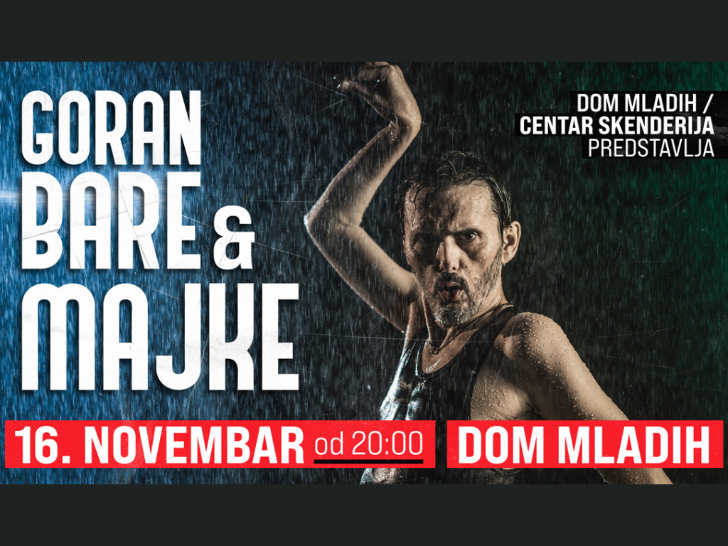 Goran Bare & Majke: Legende rock scene 16. novembra u Domu mladih