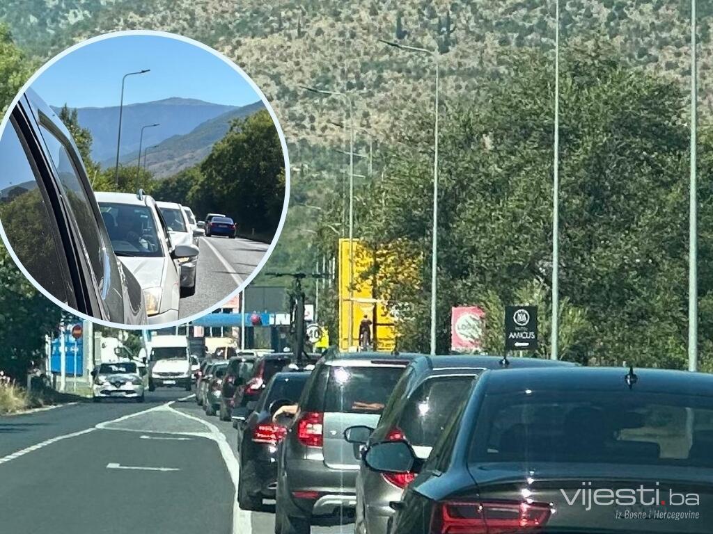 Gužve ka jugu, kilometarska kolona vozila prema Mostaru