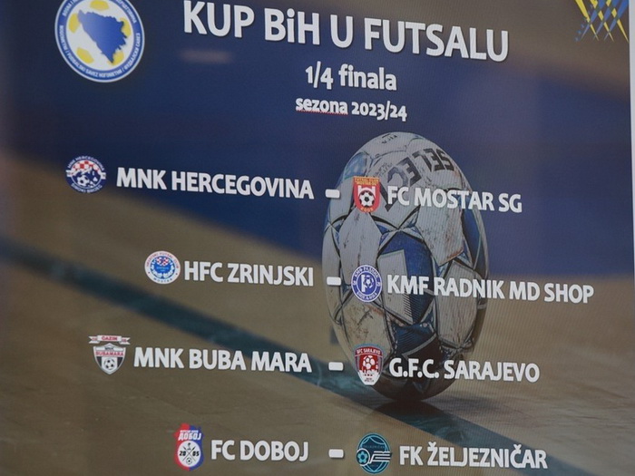 Izvučeni parovi četvrtfinala Futsal Kupa BiH