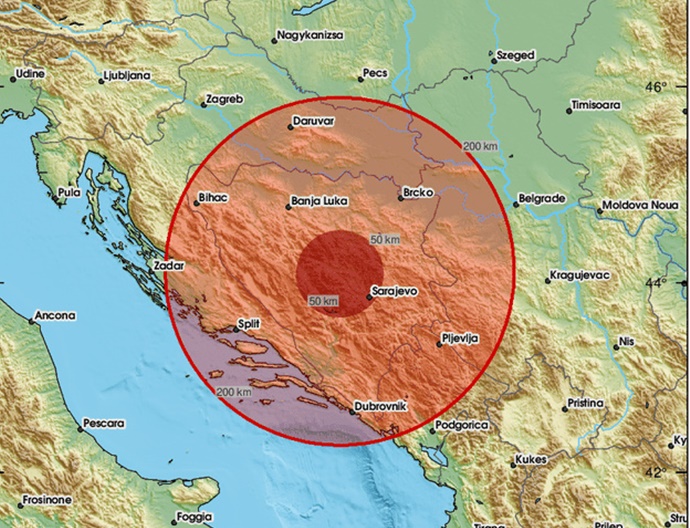 Jutros zemljotres kod Kotor Varoši, osjetio se u Zenici