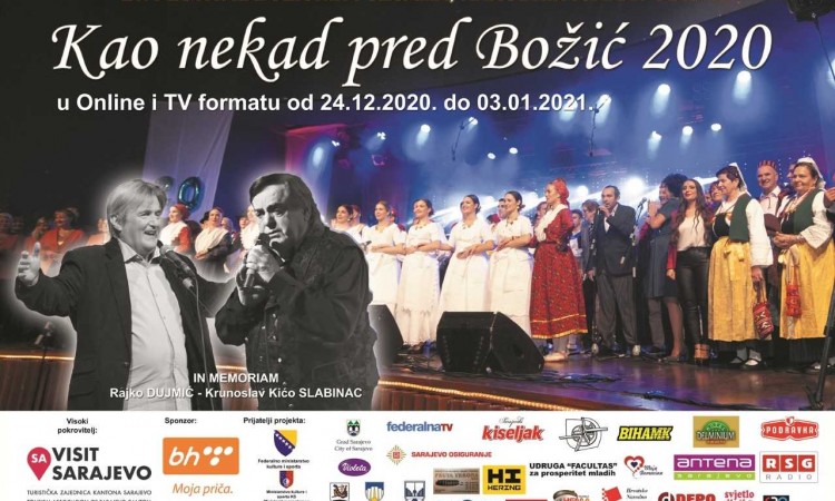 'Kao nekad pred Božić' u tv programu i online formatu