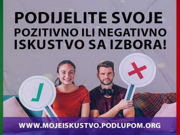 Koalicija 'Pod lupom' pozvala građane da podijele pozitivna ili negativna iskustva sa izbora