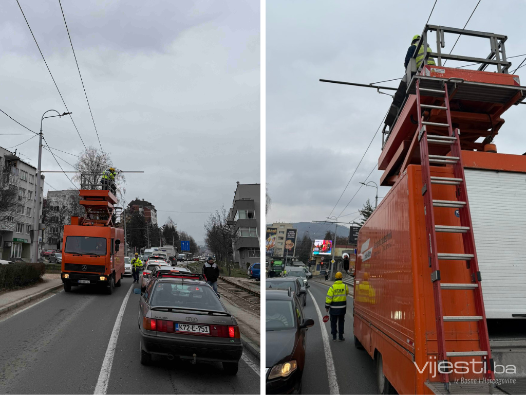 Kolaps u Vogošći: Radovi na trolejbuskoj mreži ponedjeljkom u podne