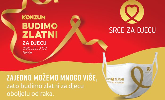 Konzum pokrenuo humanitarni projekat: „Budimo zlatni za djecu oboljelu od raka“