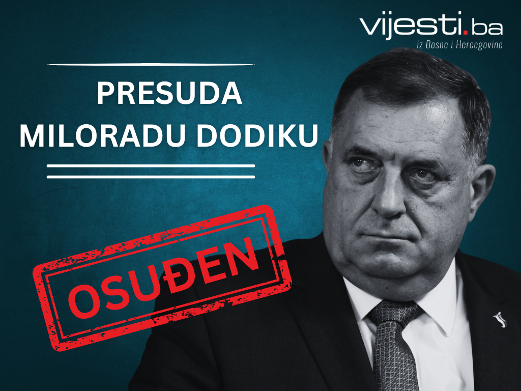 Dodik proglašen krivim, godina zatvora i šest zabrane političkog djelovanja