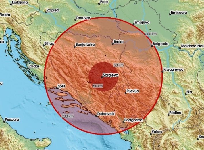 Na području Sarajeva registrovan zemljotres