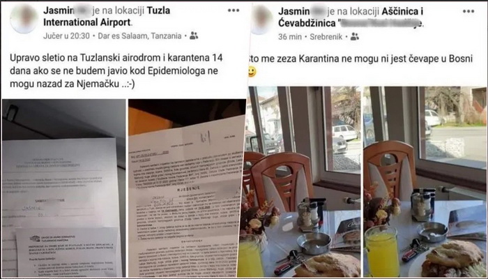 Nakon povratka iz Njemačke, umjesto u karantin otišao na ćevape u Srebrenik