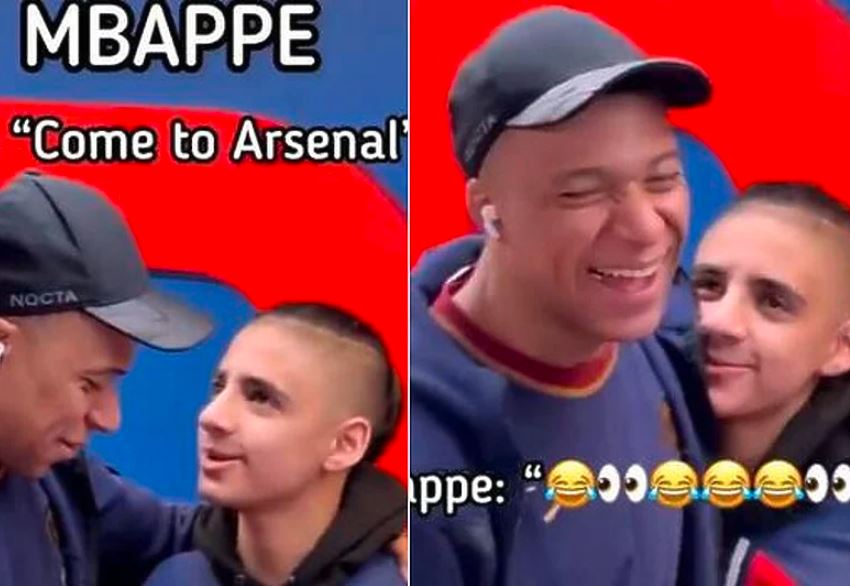 Navijač pitao Mbappea želi li doći u Arsenal, Francuz mu se nasmijao