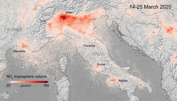 Nove satelitske snimke: U Evropi pad zagađenja zraka