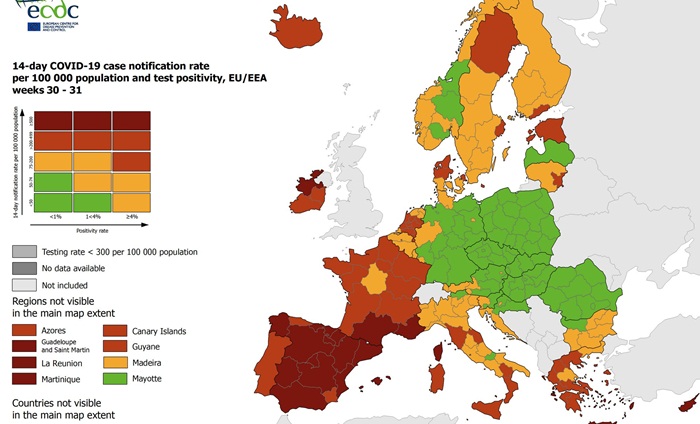 Objavljena nova korona-karta, obala Hrvatske ostaje narandžasta