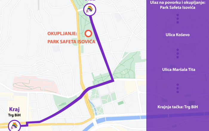 Ovo je ruta Bh. povorke ponosa u Sarajevu