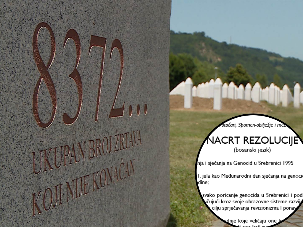 Pogledajte šta piše u Nacrtu rezolucije o genocidu u Srebrenici