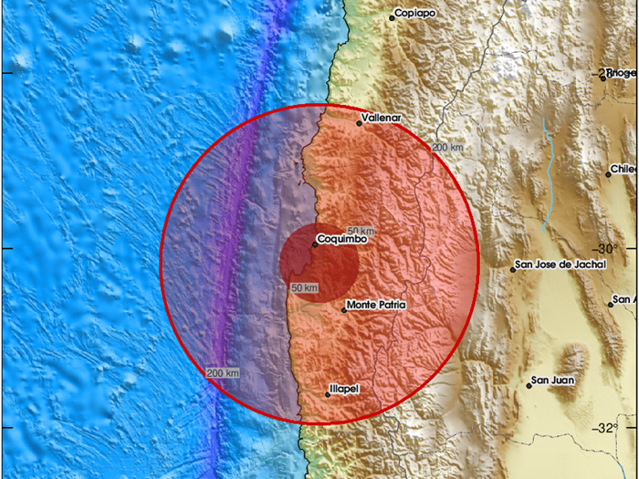 Potres jačine 5,7 stepeni kod obala centralnog Čilea
