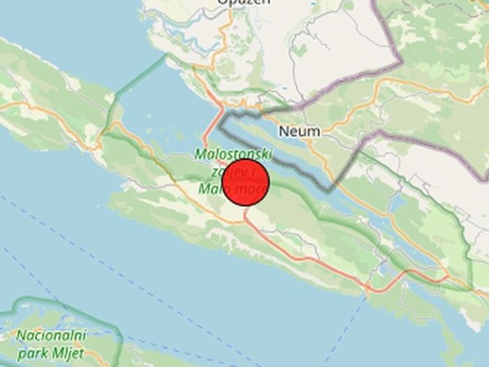 Potres magnitude 3.0 stepena po Richteru pogodio Pelješac, osjetio se i u BiH