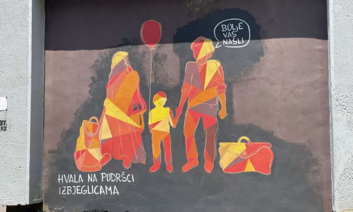 Mural kao zahvalnost stanovnicima BiH na dobrodošlici izbjeglicama