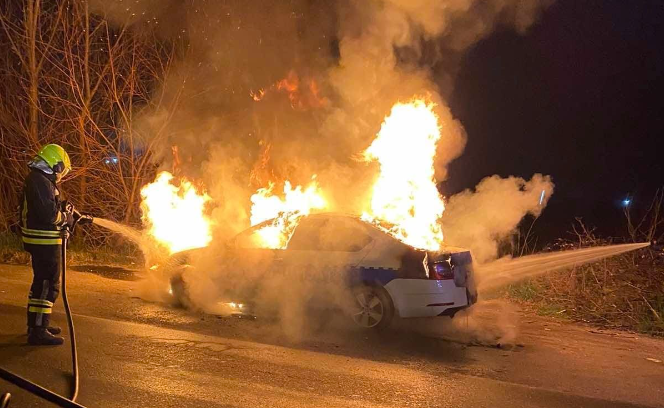 Poznat uzrok požara na policijskom vozilu u Banjaluci