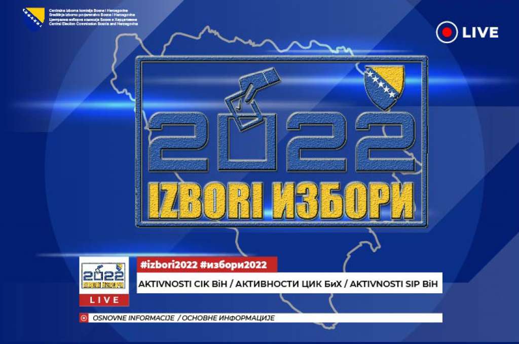 Program TV kanala Centralne izborne komisije BiH 'Opći izbori 2022' od 07.00 sati 2. oktobra