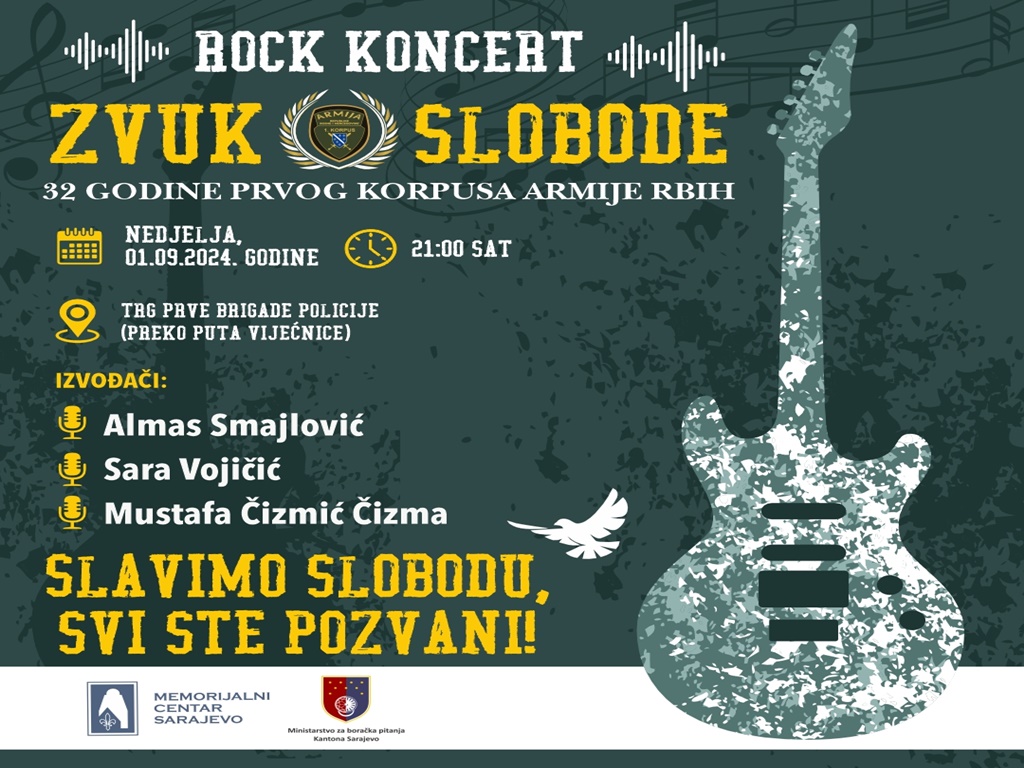 Rock koncert povodom 32 godine od osnivanja 1. korpusa ARBiH