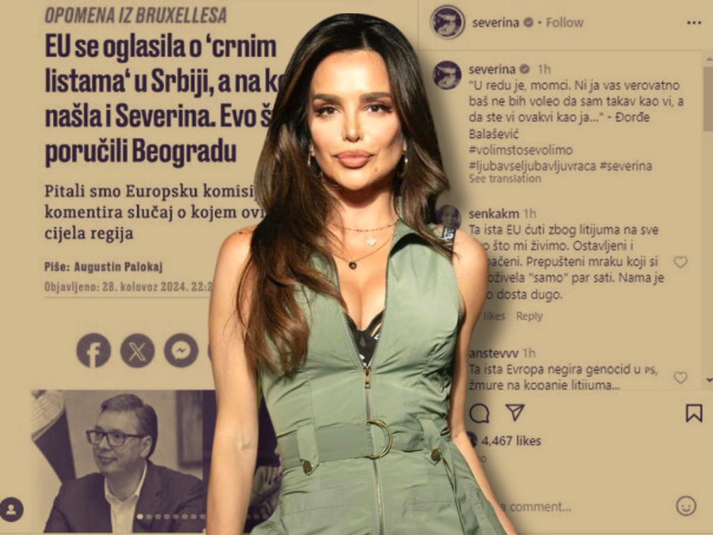 Severina citirala Balaševića i uputila poruku režimu u Srbiji: "Uredu je momci..."