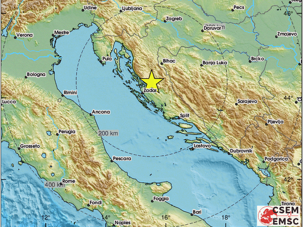 Snažan potres u Dalmaciji, ljudi bježali iz kuća