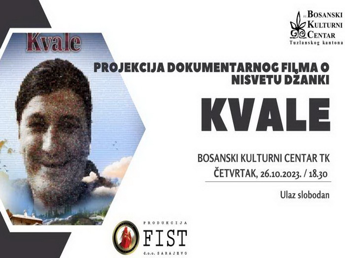 Tuzlanska premijera dokumentarnog filma o Nisvetu Džanki 26. oktobra u BKC TK