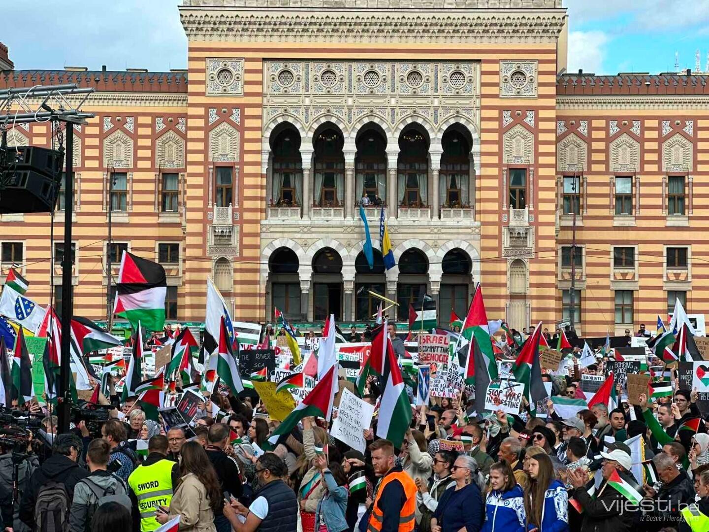 U nedjelju preko puta Vijećnice skup podrške za Palestinu