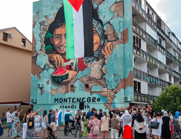 U Podgorici svečano otkriven mural posvećen Palestini