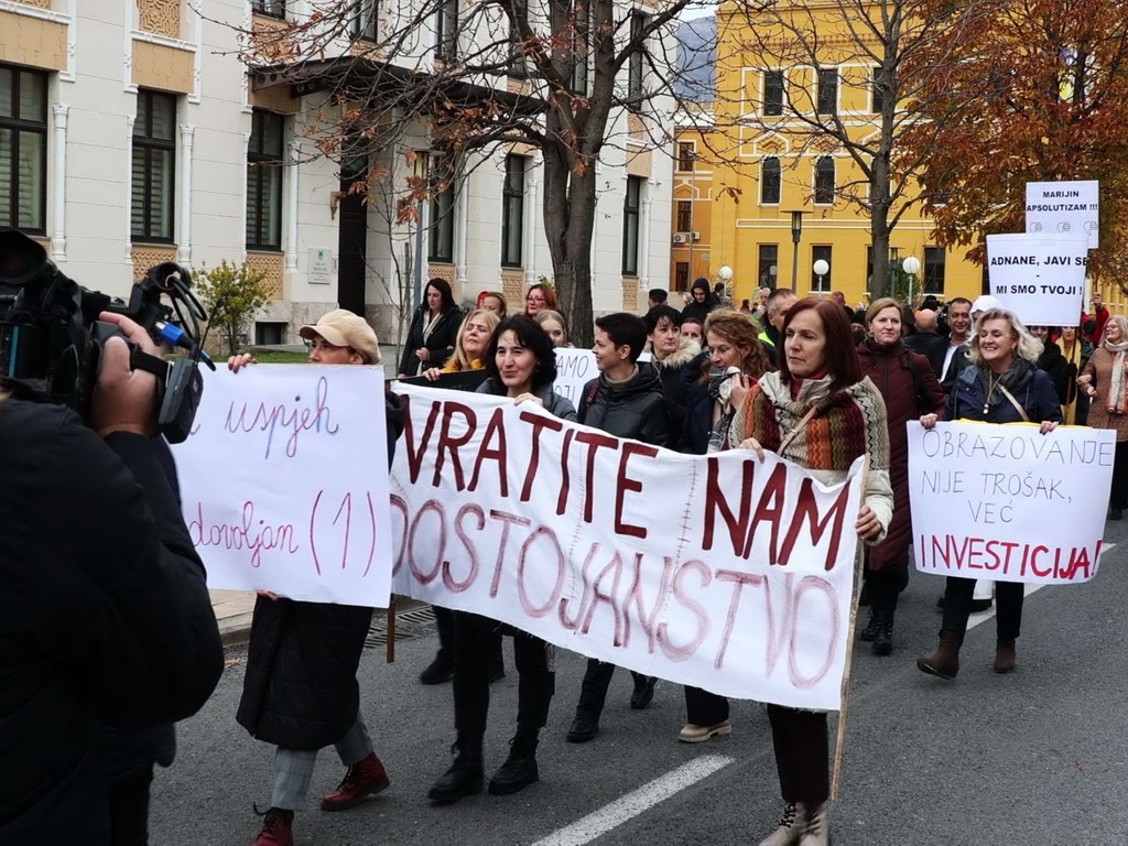 U ponedjeljak u Mostaru nova protestna šetnja sindikata prosvjete