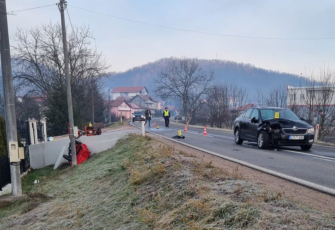 U saobraćajnoj nesreći u Tojšićima povrijeđen vozač motokultivatora