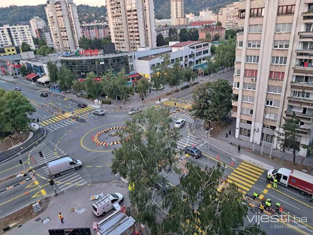 Ukinuti semafori na najfrekventnijoj raskrsnici u Tuzli: Kružni tok na Brčanskoj Malti