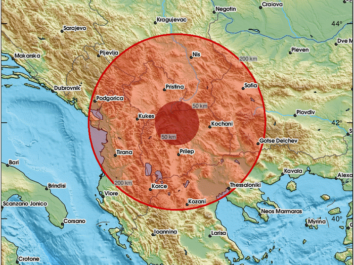 Umjeren potres 3,4 u Sjevernoj Makedoniji, osjetio se i u zemljama regije