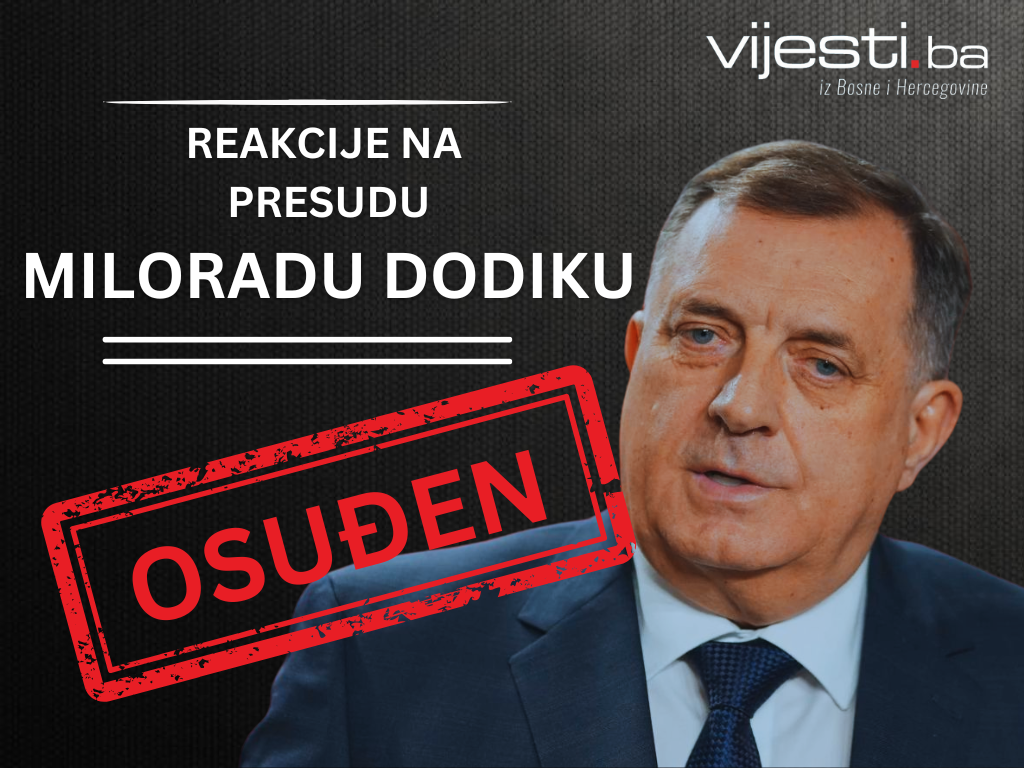 UŽIVO: Pratite reakcije na presudu Miloradu Dodiku