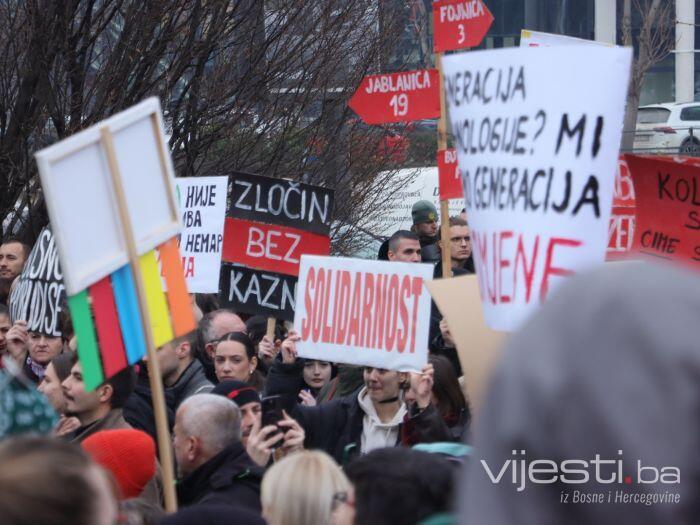 Uživo: Protesti studenata i građana u Sarajevu