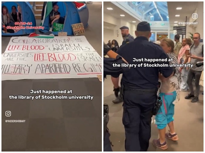 VIDEO / Greta Thunberg protestovala u biblioteci, policija je istjerala