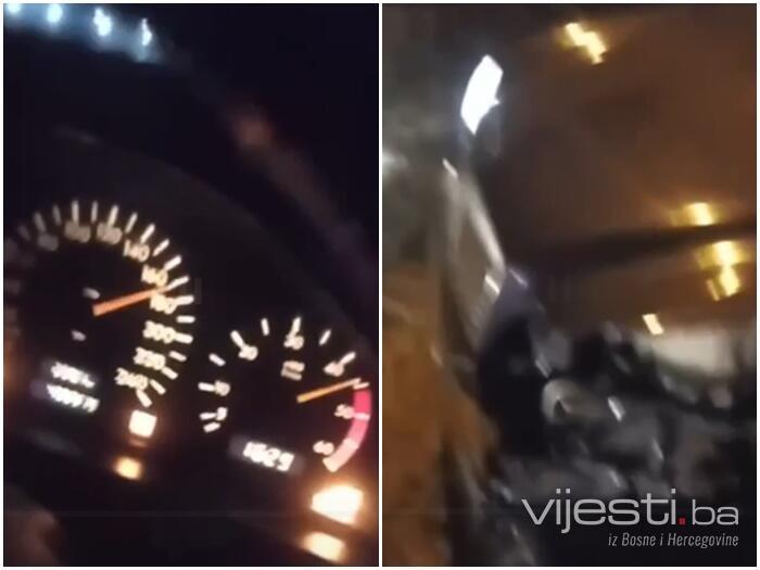 Video: Vozač kod Živinica jurio 170 km/h i sletio s puta, sve prenosio uživo