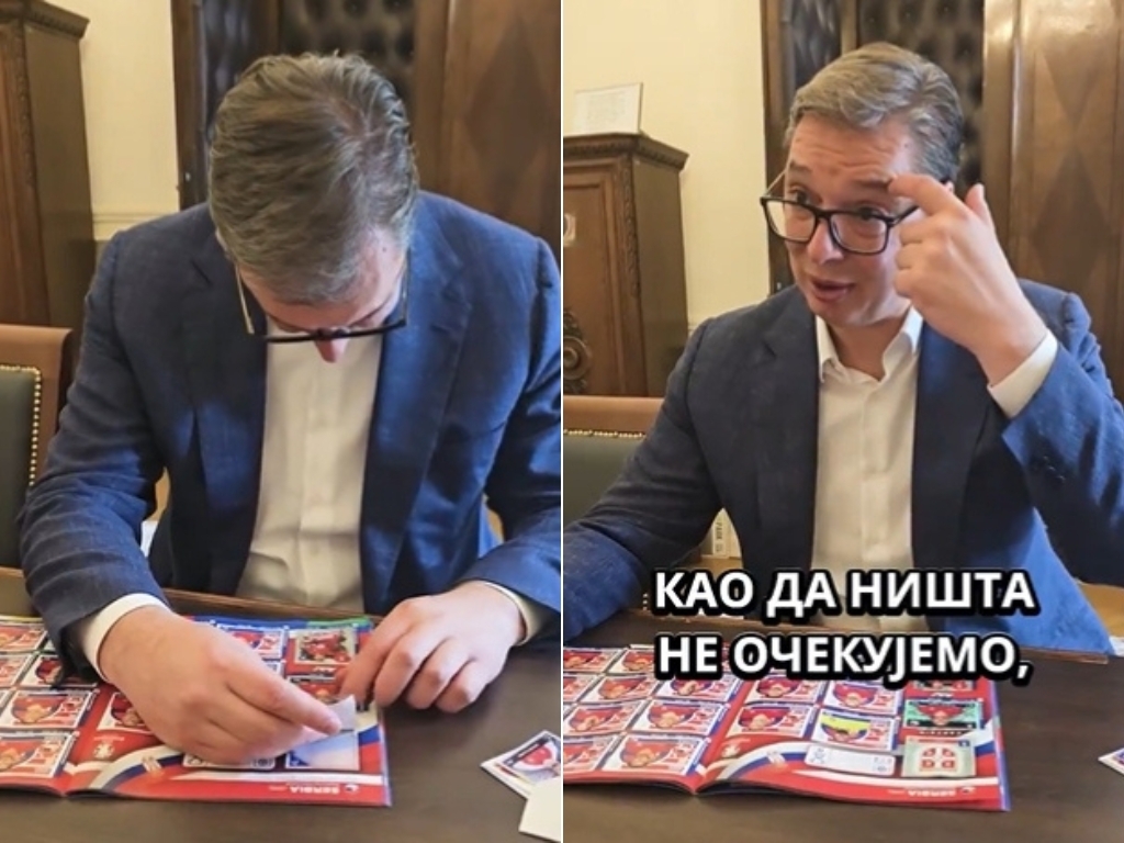 Vučić lijepio sličice za Euro, razmišljao koga da spomene pa rekao: Hrvatska