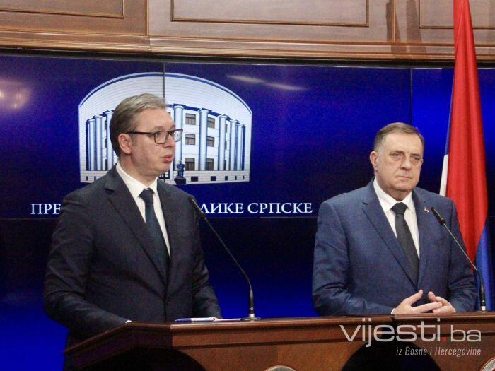 Vučić: Zamolio sam za dijalog; Dodik: Spreman sam ujutro doći u Sarajevo