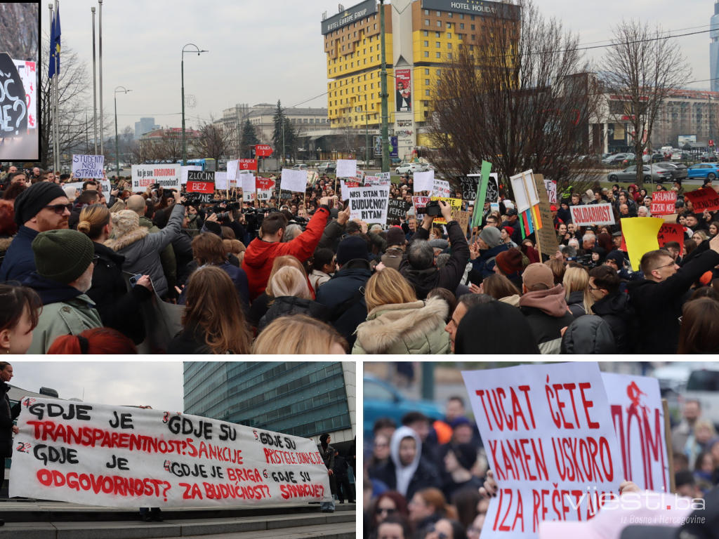 Završen protest za Jablanicu: "Tucat ćete kamen uskoro iza rešetaka!"