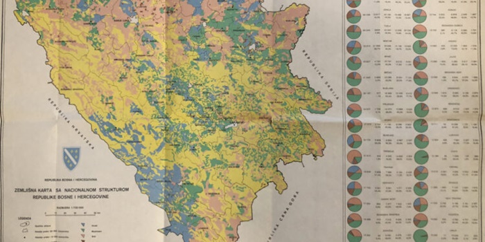 Zemljišna karta RBiH iz 1992.: U Dejtonu imovina nije predata entitetima