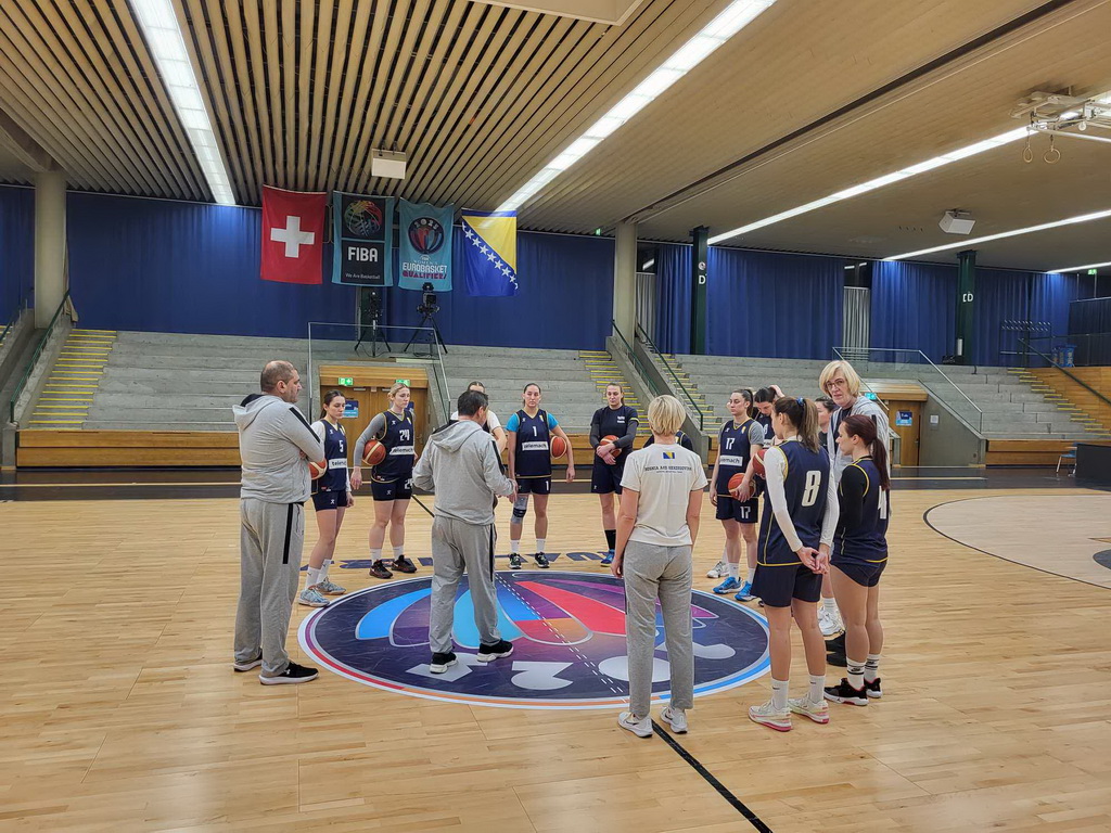 Ženska košarkaška reprezentacija BiH stigla u Aarau i odradila trening